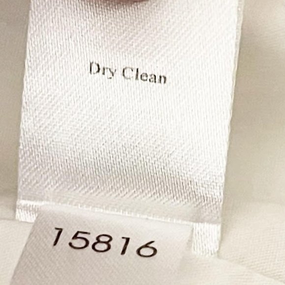 Garnet Hill SZ 16 White Cotton Silk Scoop Neck Grey Neckline Short Sleeve Tunic - Picture 7 of 7